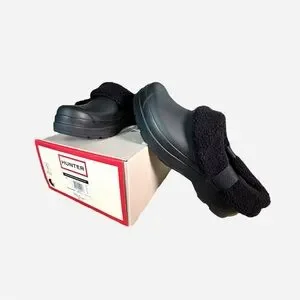 Hunter Mens Size 9 Play Black Sherpa Lined Clogs Shoes Hunter | Shoes | Hunter Play Mens Sherpa Fur Lined Black  main image 3